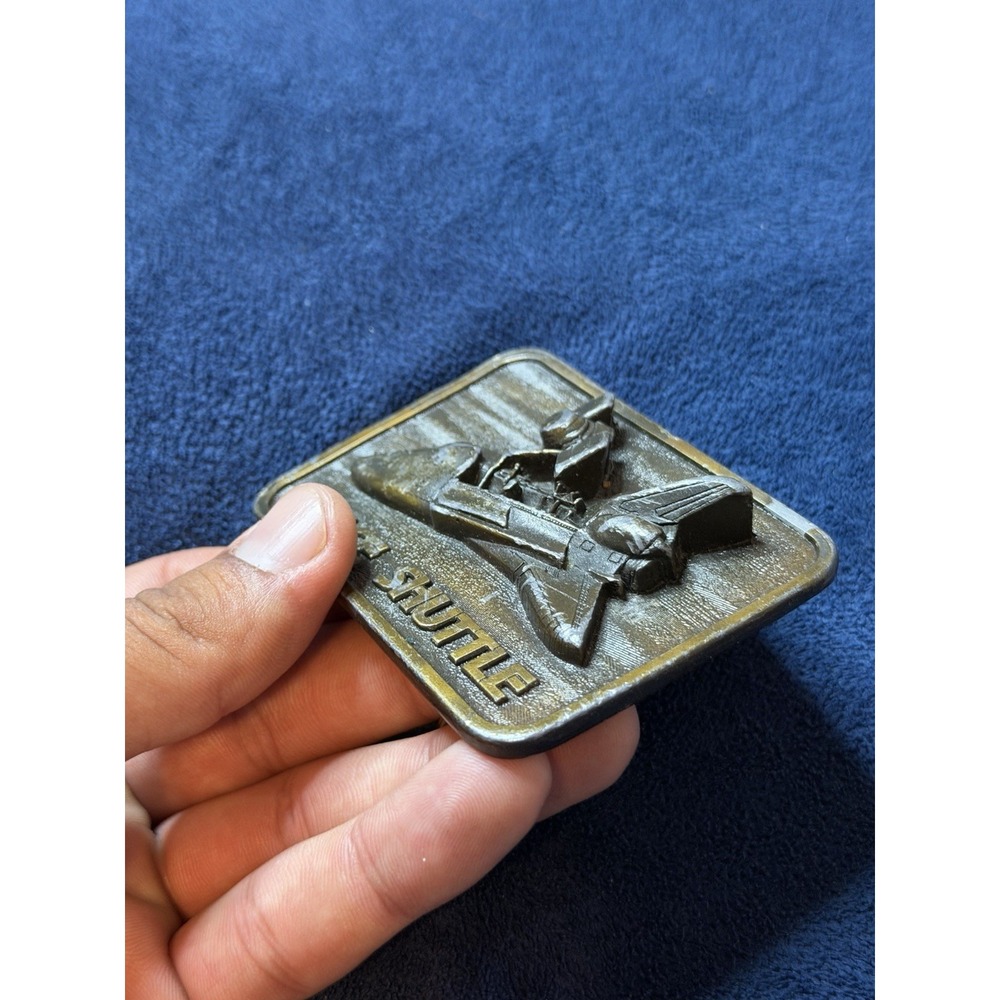 Vtg 90’s Space Shuttle NASA Earth Orbit Manned Mission Belt Buckle OG